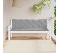 Lot de 2 Coussins de Banc de Jardin, Revêtement de Banc avec Jeux de Cordes, Coussin d'Extérieur Imperméable, Gris 180x50x7 cm Tissu Oxford