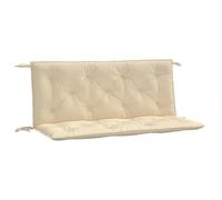 vidaXL Lot de 2 Coussins de Banc de Jardin, Revêtement de Banc avec Jeux de Cordes, Coussin d'Extérieur Imperméable, Beige 120x50x7 cm Tissu Oxford