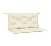 vidaXL Lot de 2 Coussins de Banc de Jardin, Revêtement de Banc avec Jeux de Cordes, Coussin d'Extérieur Imperméable, Crème 100x50x7 cm Tissu Oxford