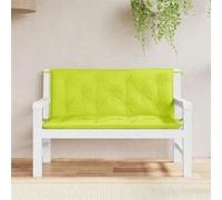 vidaXL Lot de 2 coussins de banc de jardin 361689 – extérieur imperméable, jeux de cordes, vert