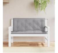 vidaXL Lot de 2 Coussins de Banc de Jardin, Revêtement de Banc avec Jeux de Cordes, Coussin d'Extérieur Imperméable, Gris 361679