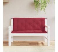 vidaXL – Lot de 2 coussins de banc de jardin avec jeux de cordes, Oxford imperméable, rouge bordeaux