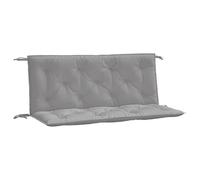 Lot de 2 Coussins de Banc de Jardin, Revêtement de Banc avec Jeux de Cordes, Coussin d'Extérieur Imperméable, Gris 120x50x7 cm Tissu Oxford