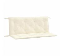 vidaXL Lot de 2 Coussins de Banc de Jardin, Revêtement de Banc avec Jeux de Cordes, Coussin d'Extérieur Imperméable, Blanc Crème Tissu Oxford