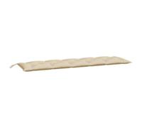 vidaXL Coussins de banc Lot de 2 180x50x7 cm tissu Oxford imperméable avec cordes beige 361719