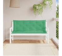 vidaXL Lot de 2 Coussins de Banc de Jardin, Revêtement de Banc avec Jeux de Cordes, Coussin d'Extérieur Imperméable, Vert 361702