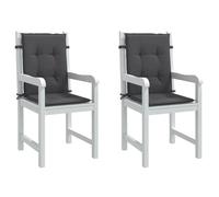 Lot de 4 Coussins de Chaise à Dossier Bas Oreillers Gris Clair Mélangé vidaXL