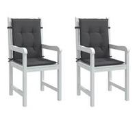 Lot de 4 Coussins de Chaise à Dossier Bas Oreillers Gris Clair Mélangé vidaXL