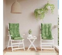 vidaXL Lot de 2 Coussins de Chaise à Dossier Haut, Galette de Siège Imperméable, Coussin d'Extérieur Anti-glissement Jardin 377659 Or G