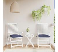 vidaXL Lot de 2 Coussins de Chaise, Coussin de Siège, Coussin de Meuble de Jardin Terrasse Extérieur Intérieur, Bleu Marine 378915