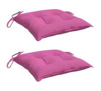 vidaXL Lot de 2 Coussins de Chaise, Coussins de Siège de Patio, Coussins de Canapé de Jardin, Coussins d'Assise Extérieur, Rose 40x40x7 cm Tissu