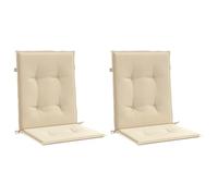 Tuinstoelkussens lage rug 2 st 100x50x3 cm oxford stof beige47564