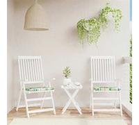 vidaXL Lot de 2 Coussins de Chaise de Jardin, Galettes de Siège Antidérapantes, Décoration Terrasse Patio Extérieur, 361017 Blanc G