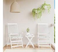 vidaXL Lot de 2 Coussins de Chaise de Jardin, Galettes de Siège Antidérapantes, Décoration Terrasse Patio Extérieur, Motif de Feuilles G