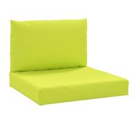 vidaXL Lot de 2 Coussins de Palette, Coussins de Siège de Salon, Coussins de Canapé de Jardin, Coussins de Chaise Extérieur, Vert Vif Tissu Oxford