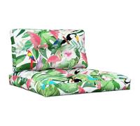 Coussins De Canapé Palette 2 Pcs Multicolore Tissu Vidaxl Vidaxl Vert