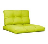 vidaXL Lot de 2 Coussins de Palette, Coussins de Siège de Salon, Coussins de Canapé de Jardin, Coussins de Chaise Extérieur, Vert Vif Tissu