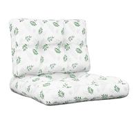 Coussins de palette lot de 2 motif de feuilles tissu