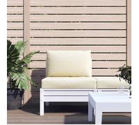 vidaXL Lot de 2 Coussins de Palette, Galette de Siège Imperméable, Coussin de Jardin, Décoration d'Extérieur Terrasse, Blanc 361756