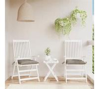 vidaXL Lot de 2 Coussins de Palette, Galette de Siège Imperméable, Coussin de Jardin, Décoration d'Extérieur Terrasse, Taupe 50x50x7 cm Tissu Oxford