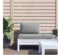 vidaXL Lot de 2 Coussins de Palette, Galette de Siège Imperméable, Coussin de Jardin, Décoration d'Extérieur Terrasse, Gris 361755