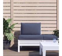 vidaXL Lot de 2 Coussins de Palette, Galettes de Chaise avec Dossier, Coussins de Siège, Décoration Jardin Terrasse Patio, 379148 Gris G