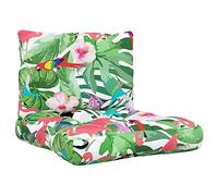 vidaXL Lot de 2 coussins de palette avec dossier – Galettes de chaise pour jardin/terrasse 360851