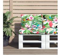 vidaXL Lot de 2 coussins de palette avec dossier – Galettes de chaise pour jardin/terrasse 360851
