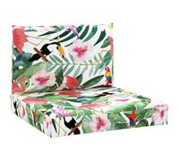 vidaXL Coussins de palette lot de 2 galettes de siège antidérapantes tissu Oxford multicolore