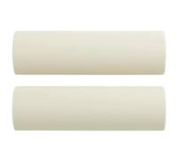 vidaXL Lot de 2 Coussins Décoratifs, Oreillers de Balcon, Coussins de Sièges Patio Jardinage Jardin Terrasse Extérieur, Crème Velours