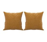 vidaXL Lot de 2 Coussins Décoratifs, Oreillers de Balcon, Coussins de Sièges Patio Jardinage Jardin Terrasse Extérieur, Marron Velours