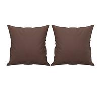 vidaXL Lot de 2 Coussins Décoratifs, Oreillers de Balcon, Coussins de Sièges Patio Jardinage Jardin Terrasse Extérieur, Marron Similicuir