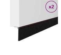 vidaXL Lot de 2 joints autocollants pour brosse de porte - Marron - 100 cm - Autres idées de design rectangulaires et modernes pour la décoration de la pièce, y compris les meubles, l'art mural et