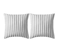 Vidaxl Oreiller D'extã©Rieur 2 Pcs Impression Rayure 45 X 45 Cm Gris
