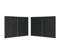 vidaXL Lot de 2 parois latérales de tente de fête avec fermeture éclair - Pavillon - Pavillon - Accessoire de chapiteau pour jardin extérieur - PE - Anthracite