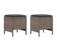 vidaXL Lot de 2 repose-pieds de jardin gris et gris foncé 38 x 38 x 45 cm, solutions créatives, design moderne, innovations techniques, façonner ensemble l'avenir, stratégies pour une croissance