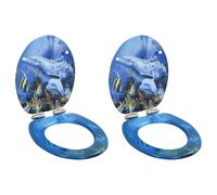 Siège WC MDF Couvercle à Fermeture en Douceur Étoile de Mer Cuvette vidaXL