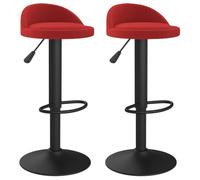 vidaXL Lot de 2 tabourets de bar – Sièges de bistrot velours Bordeaux
