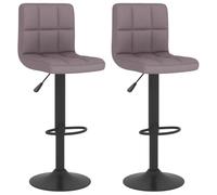 vidaXL Tabourets de bar 334283 – Lot de 2 – Tissu taupe