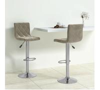 Lot de 2 Tabourets de Bar Chaises Bistrot Pub Intérieur Noir Velours vidaXL