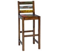 vidaXL Lot de 2 Tabourets de Bar, Chaise de Pub, Siège de Bistrot, Meuble de Salle à Manger Cuisine Salon Maison Intérieur, Bois Massif de Récupération