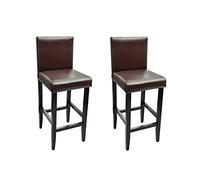 Tabourets De Bar 2 Pcs Marron Foncé Similicuir Marron