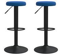 vidaXL Tabourets de bar – Lot de 2 – Bleu velours