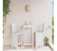 vidaXL Lot de 2 Tabourets de Bar, Chaise de Pub, Siège de Bistrot, Meuble de Terrasse Balcon Patio Jardin Extérieur, Blanc 825353