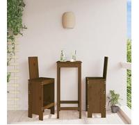 Tabourets 2 pcs marron miel 40x42x120 cm bois massif de pin