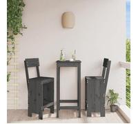 vidaXL Lot de 2 Tabourets de Bar, Chaise de Pub, Siège de Bistrot, Meuble de Terrasse Balcon Patio Jardin Extérieur, Gris 825361
