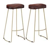 vidaXL Tabourets de Bar Gavin Lot de 2 Bois de manguier Massif