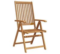 vidaXL Lot de 3 Chaises Pliables de Jardin, Fauteuil avec Accoudoirs, Sièges avec Dossier Patio Terrasse Extérieur, Bois 310293