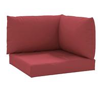 vidaXL Lot de 3 Coussins de Palette, Coussins de Siège de Salon, Coussins de Canapé de Jardin, Coussins de Chaise Extérieur, Rouge Bordeaux Tissu Oxford