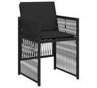 Vidaxl Chaises De Jardin Lot De 4 Avec Coussins Noir Résine Tressée